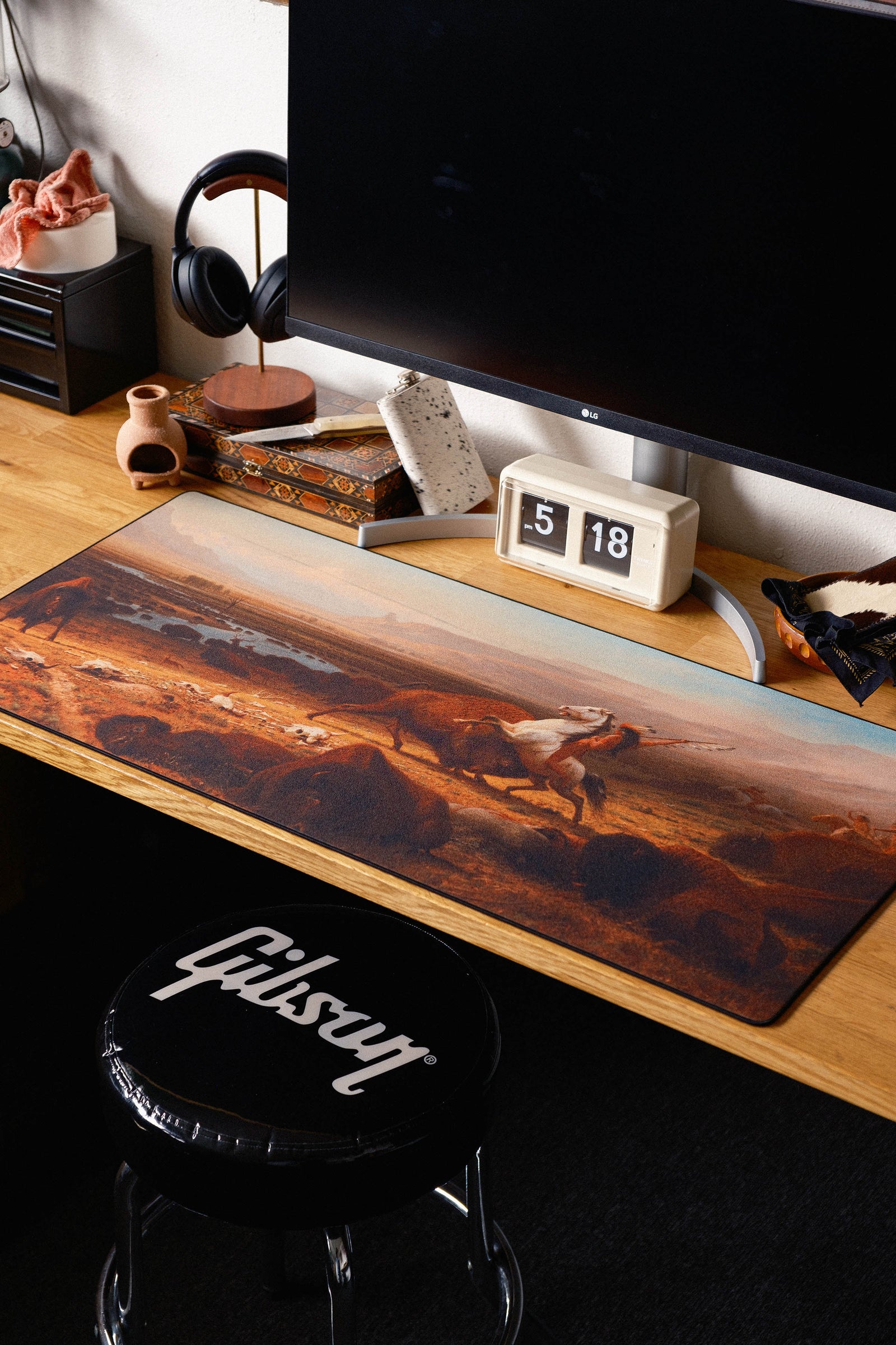 The Last of the Buffalo - Original desk setup