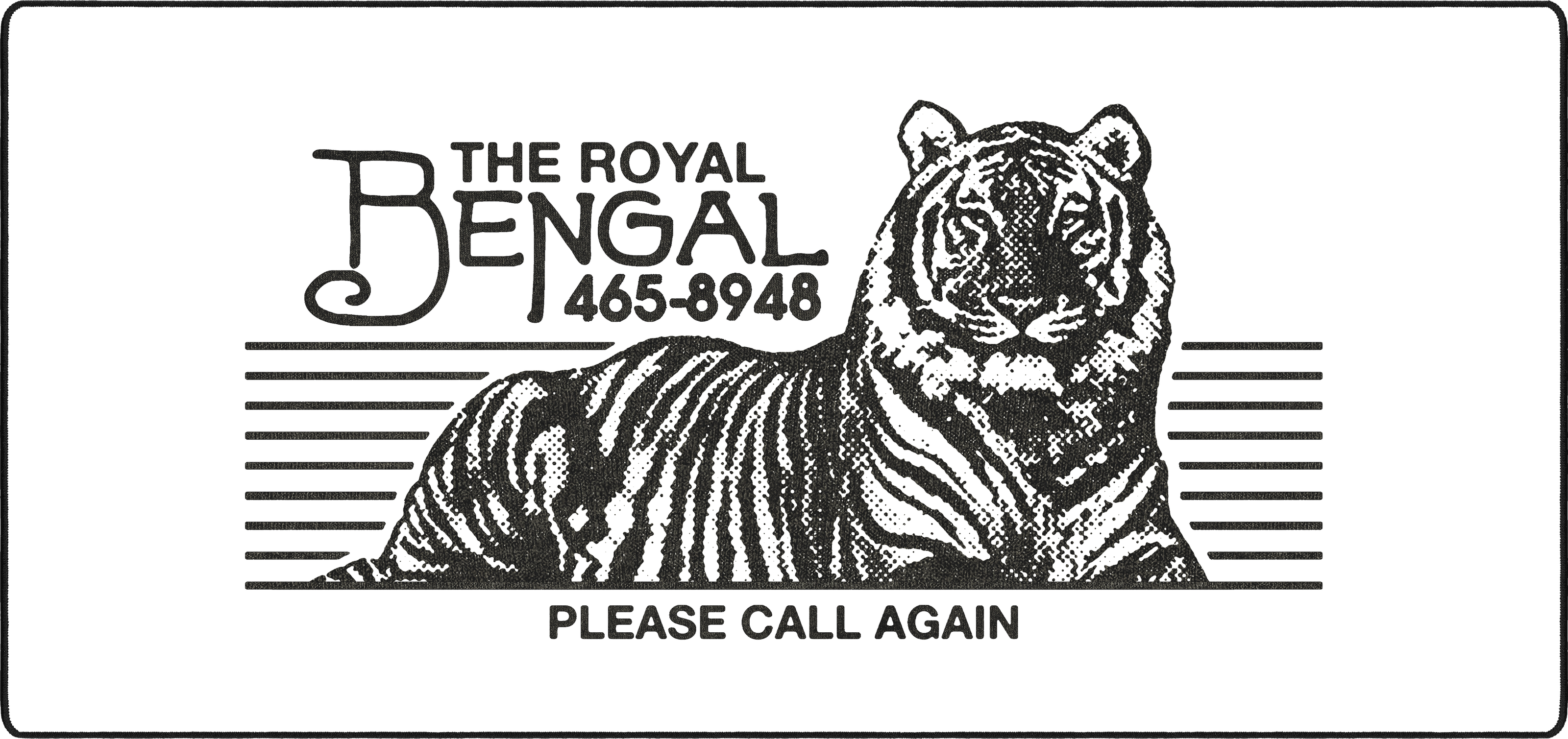 The Royal Bengal by OZGMX mousepad thumbnail, White, Large/XXL