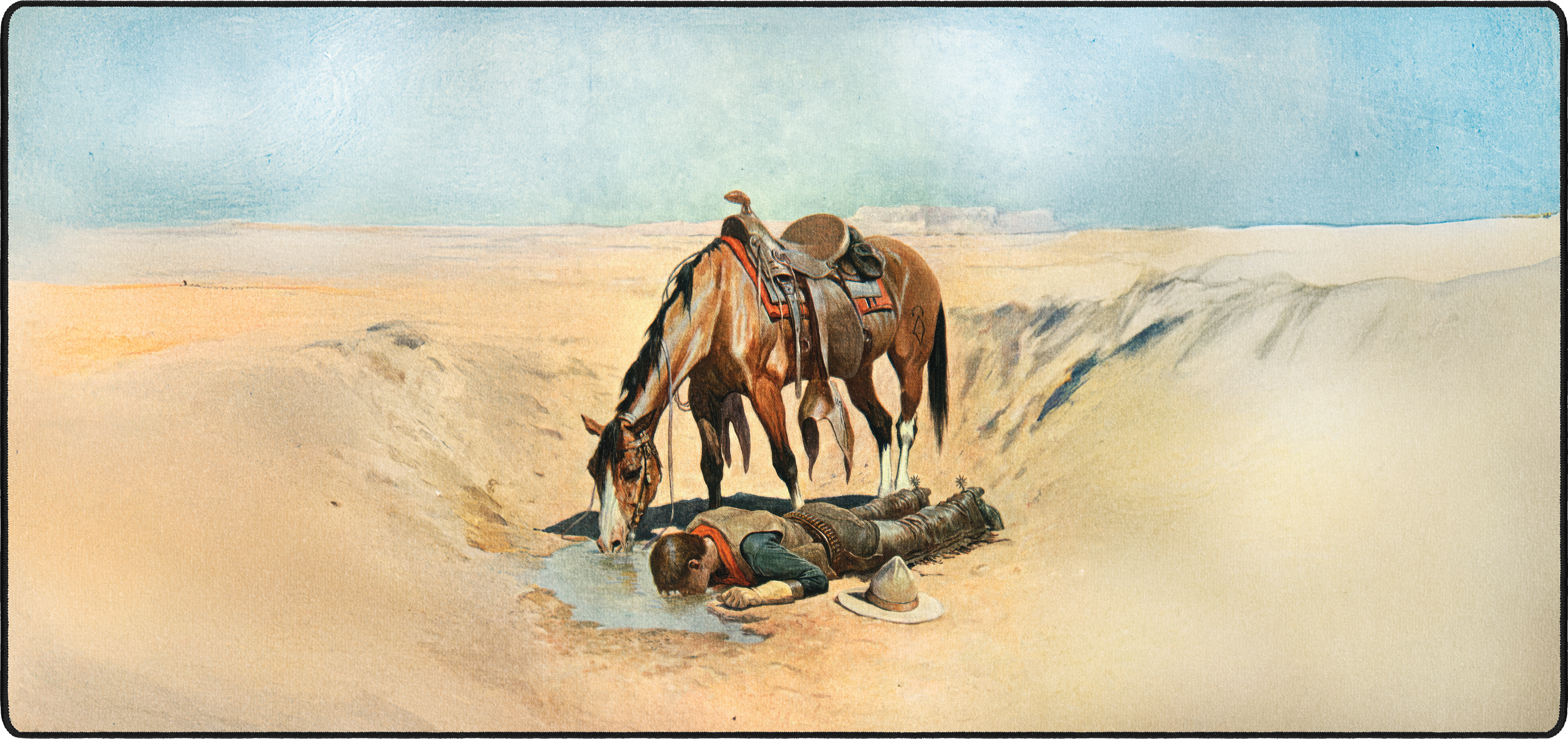 The Water Hole by Stanley L Wood mousepad thumbnail, Original, Large/XXL