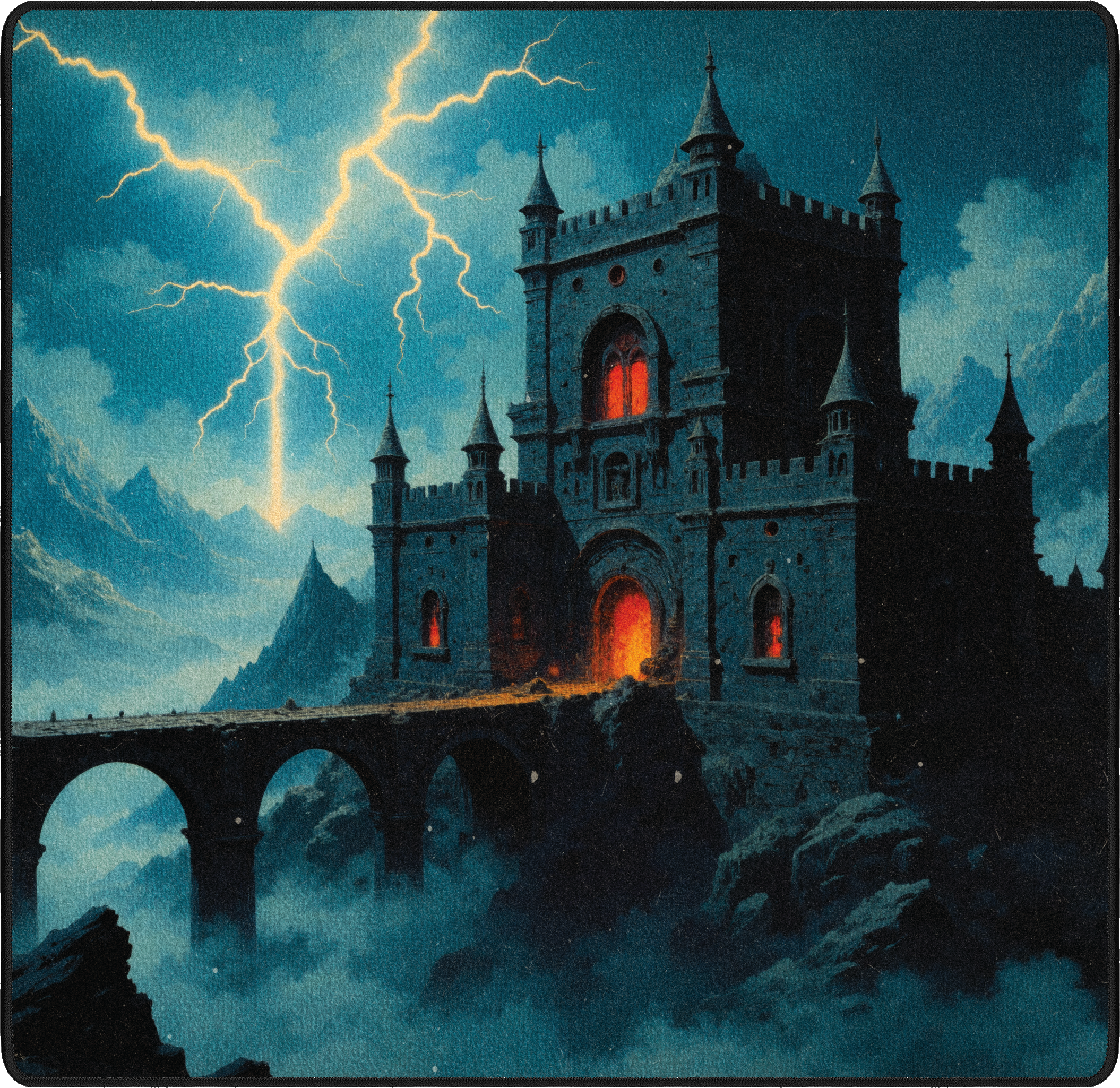 Thunder’s Wrath Keep mousepad thumbnail, Original, Medium/Small