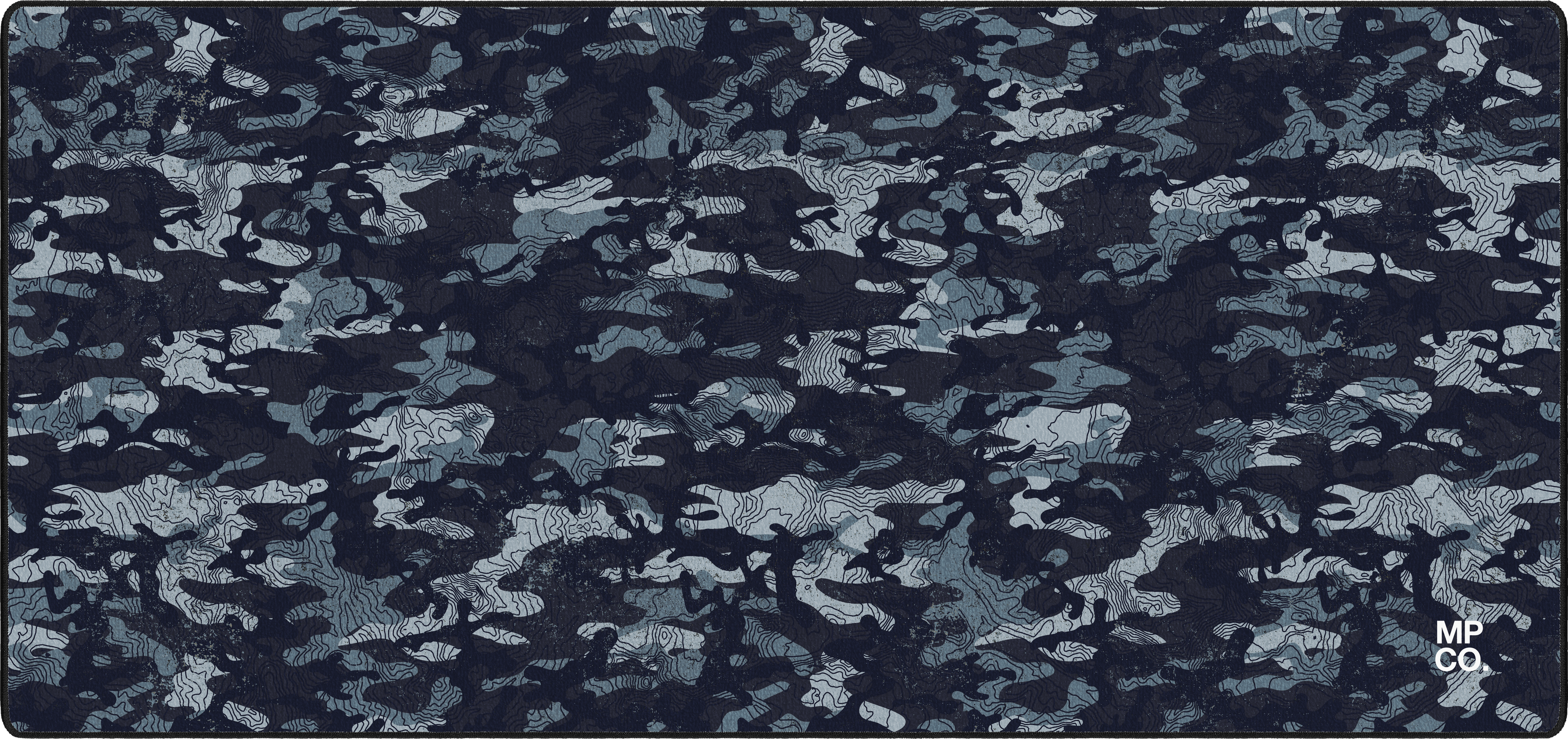 Topographic Camo mousepad thumbnail, Blue, Large/XXL