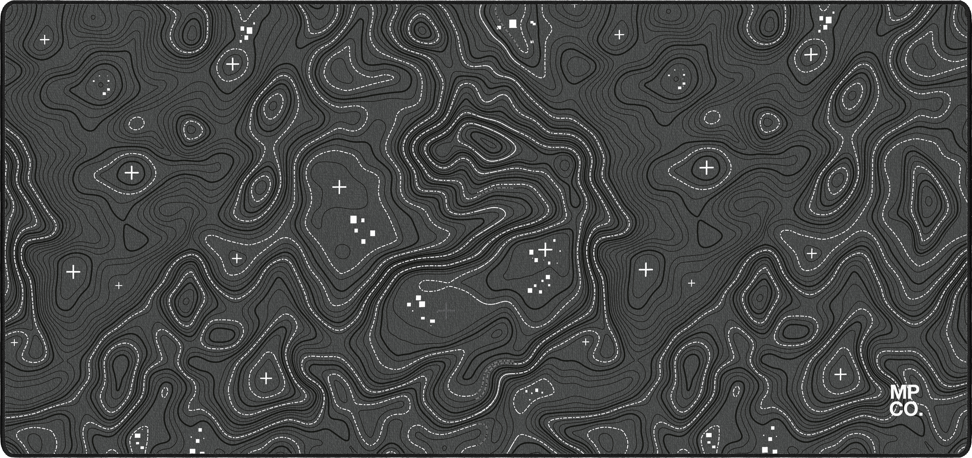 Topographic mousepad thumbnail, Black, Large/XXL