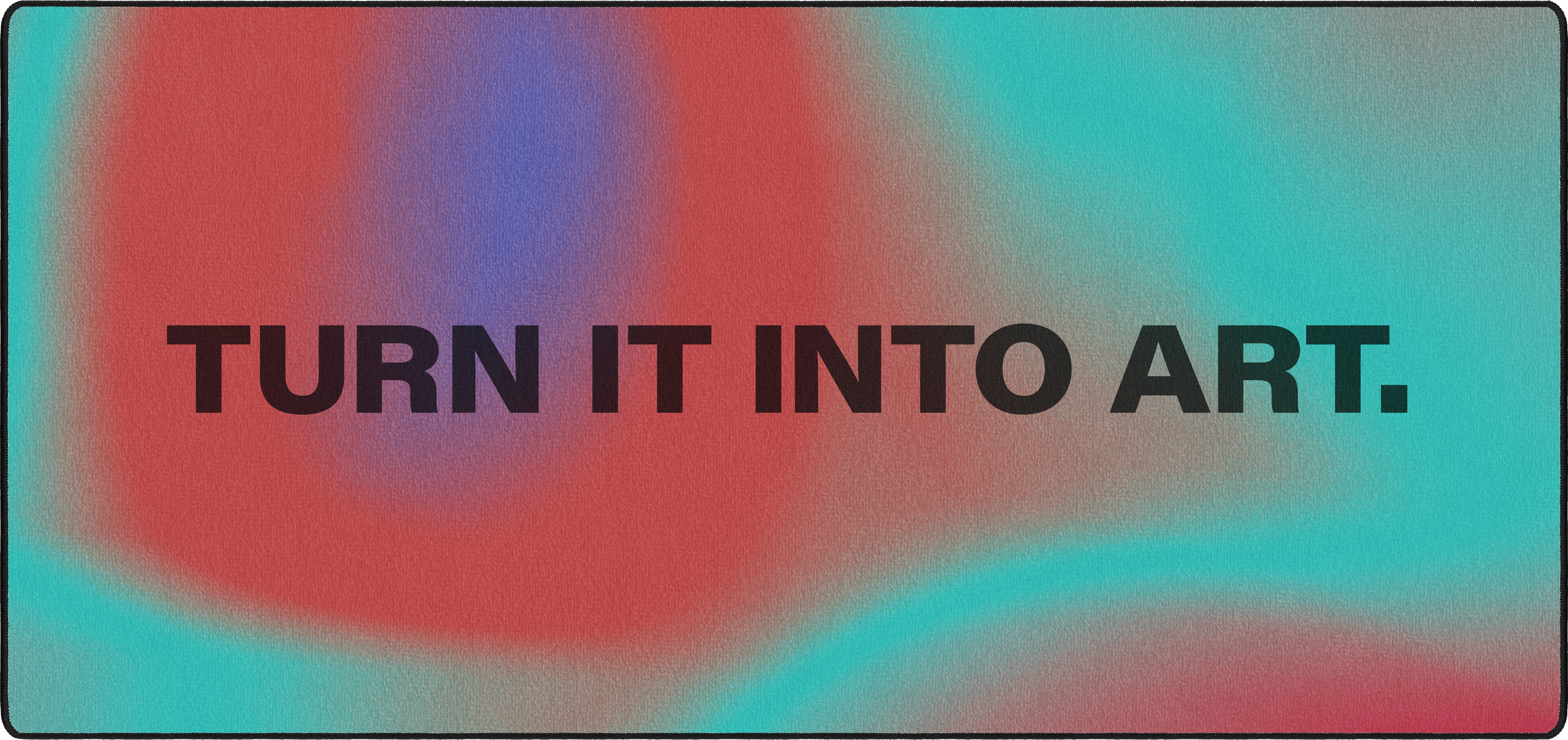 Turn It Into Art mousepad thumbnail, Peach/Skyblue, Large/XXL