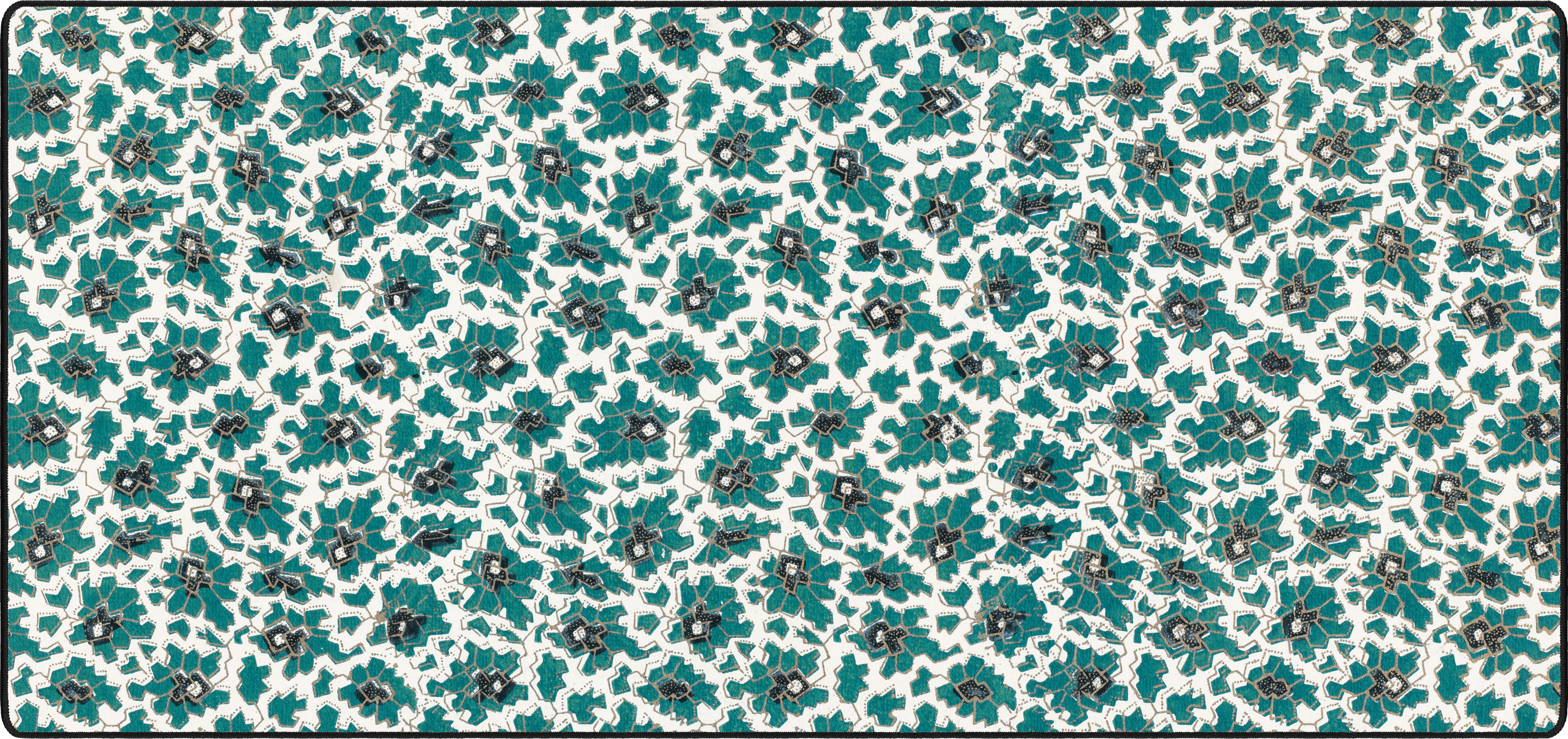Windowpane Bouquet mousepad thumbnail, Teal, Large/XXL