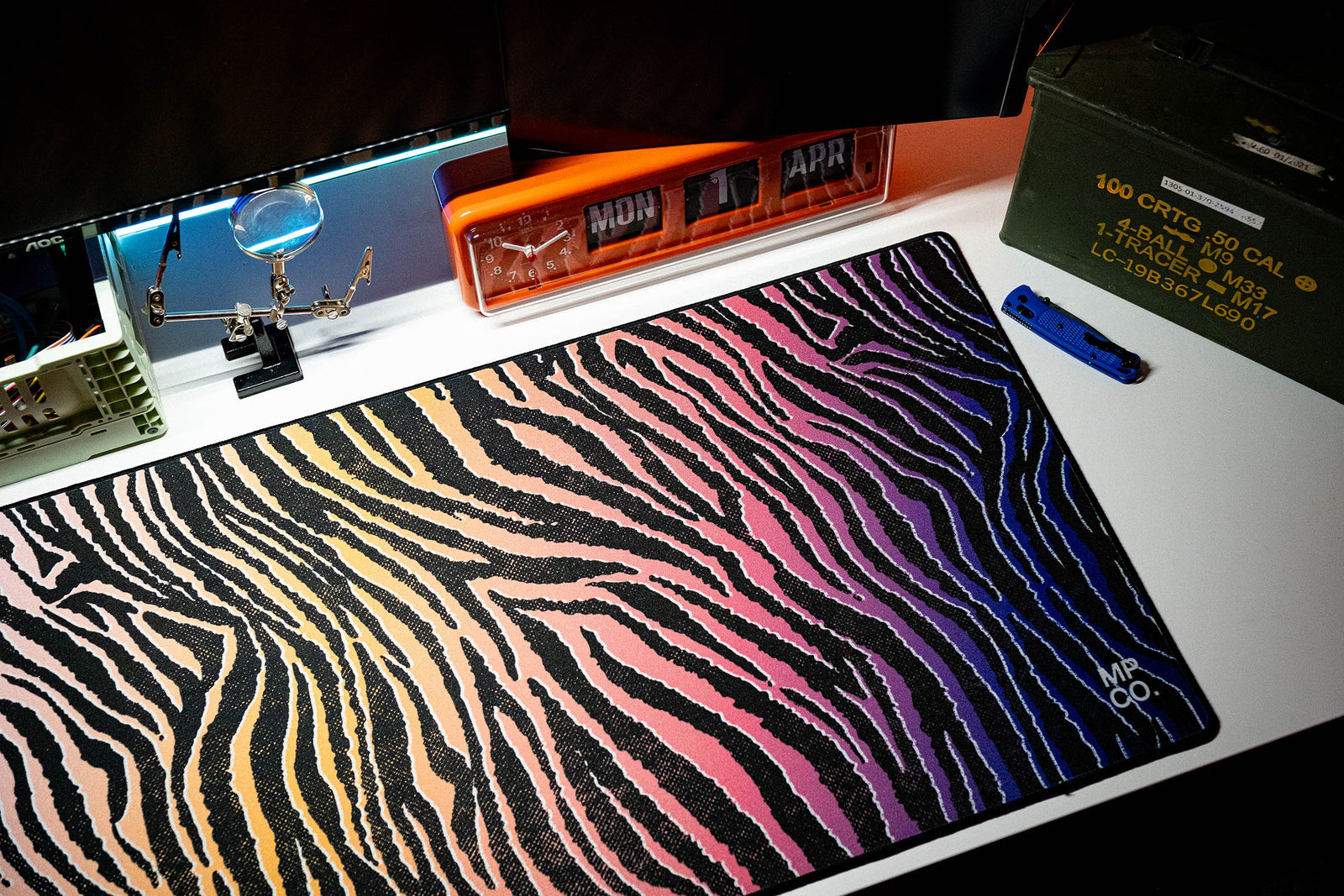 Zebra - Green desk setup