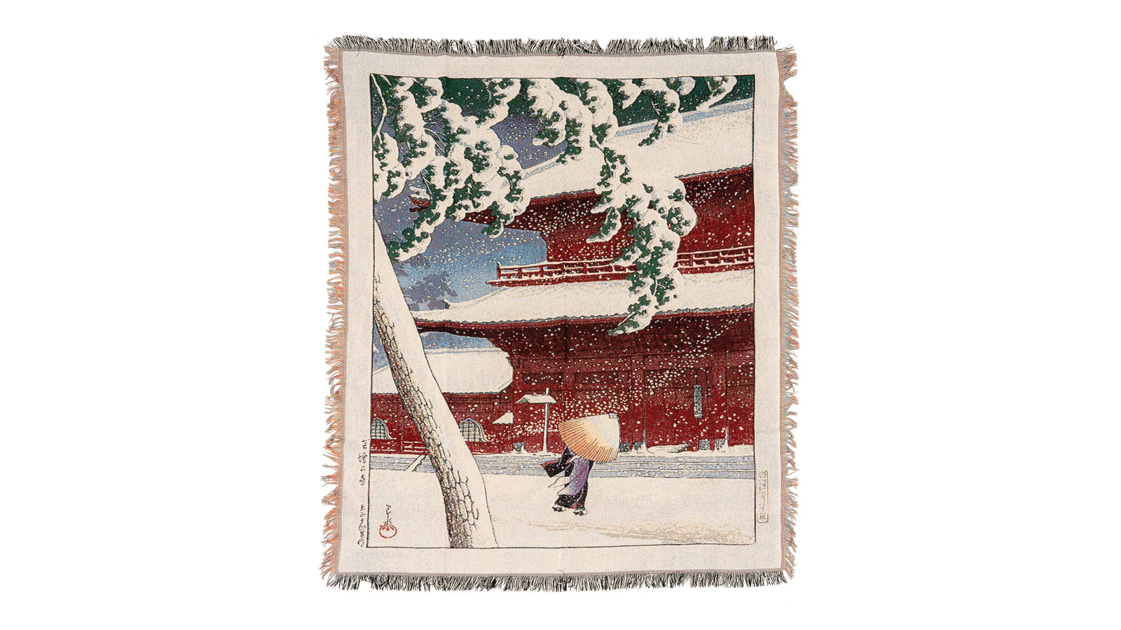 The Zojoji Temple by Hasui Kawase - Blanket
