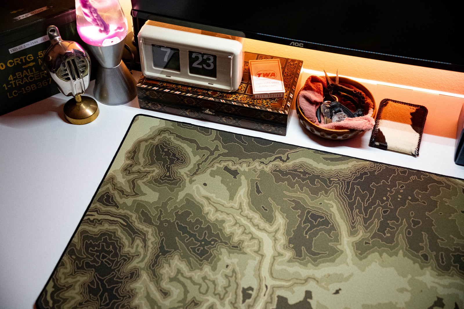 Zoom Map - Green desk setup