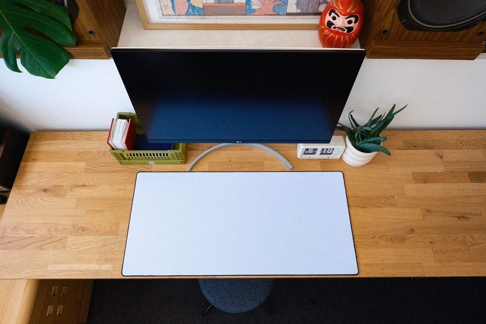 Large mousepad shown on a desk
